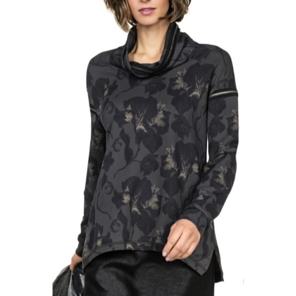 Beate Heymann Street Couture Floral Print Pullover Sweater Sz. 4